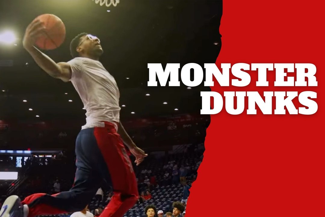 Bryce James throws down powerful dunks as LeBron James proudly shares Arizona title moment