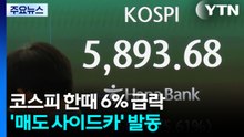 코스피 한때 6% 급락...'매도 사이드카' 발동 / YTN