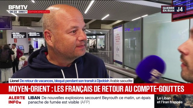 Guerre au Moyen-Orient: le retour en France avec du stress, il y a eu une alarme à l'aéroport de Djeddah déclare Lionel, français de retour de vacances, bloqué pendant son transit en Arabie saoudite