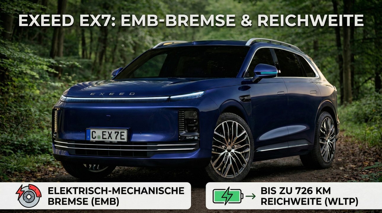 2026 Chery Exeed EX7 startet mit Brake-by-Wire