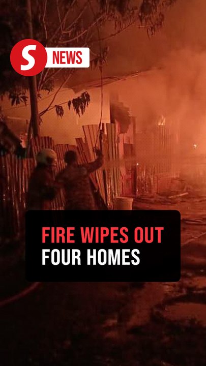 23 left homeless after four houses razed in Tanjung Tokong fire