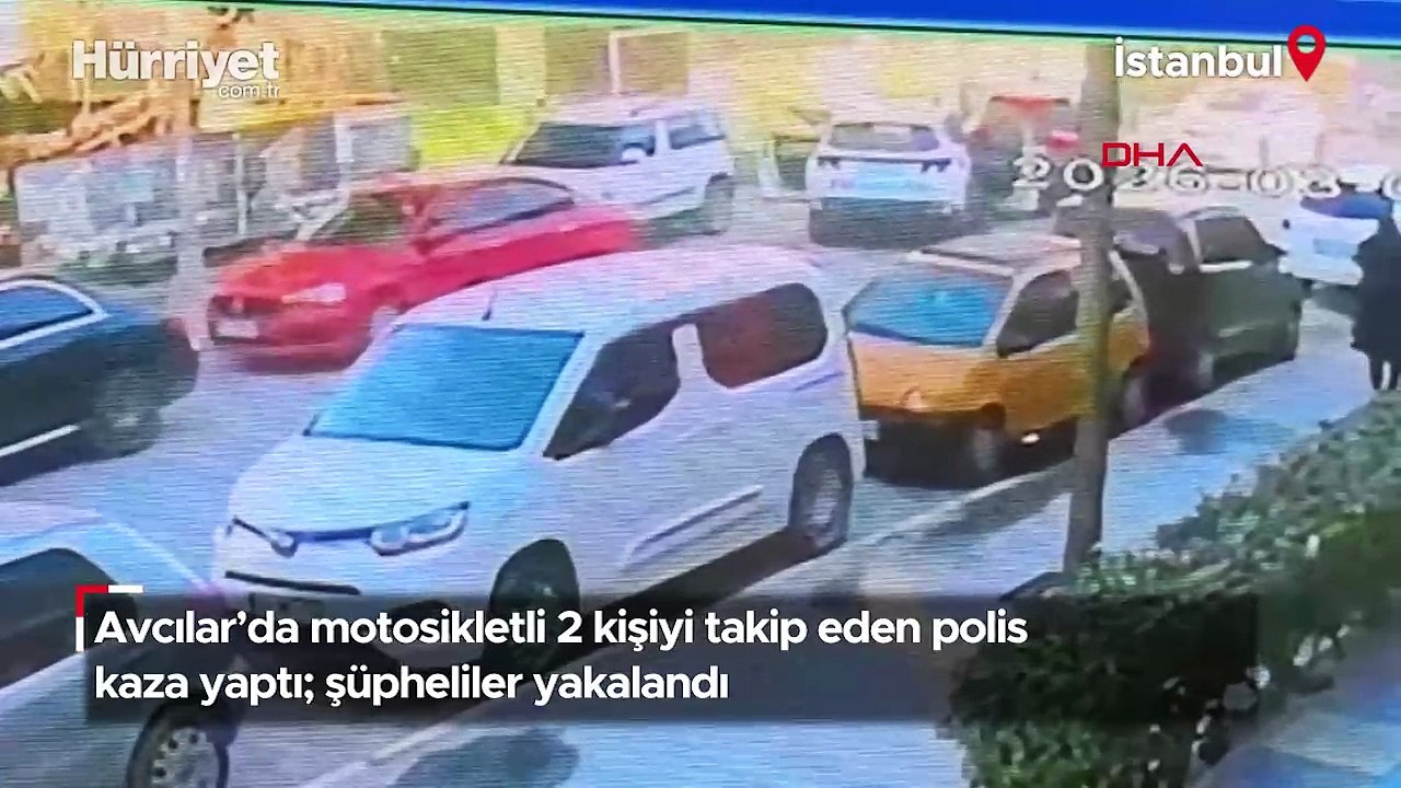 Avcılar'da motosikletli 2 kişiyi takip eden polis kaza yaptı; şüpheliler yakalandı