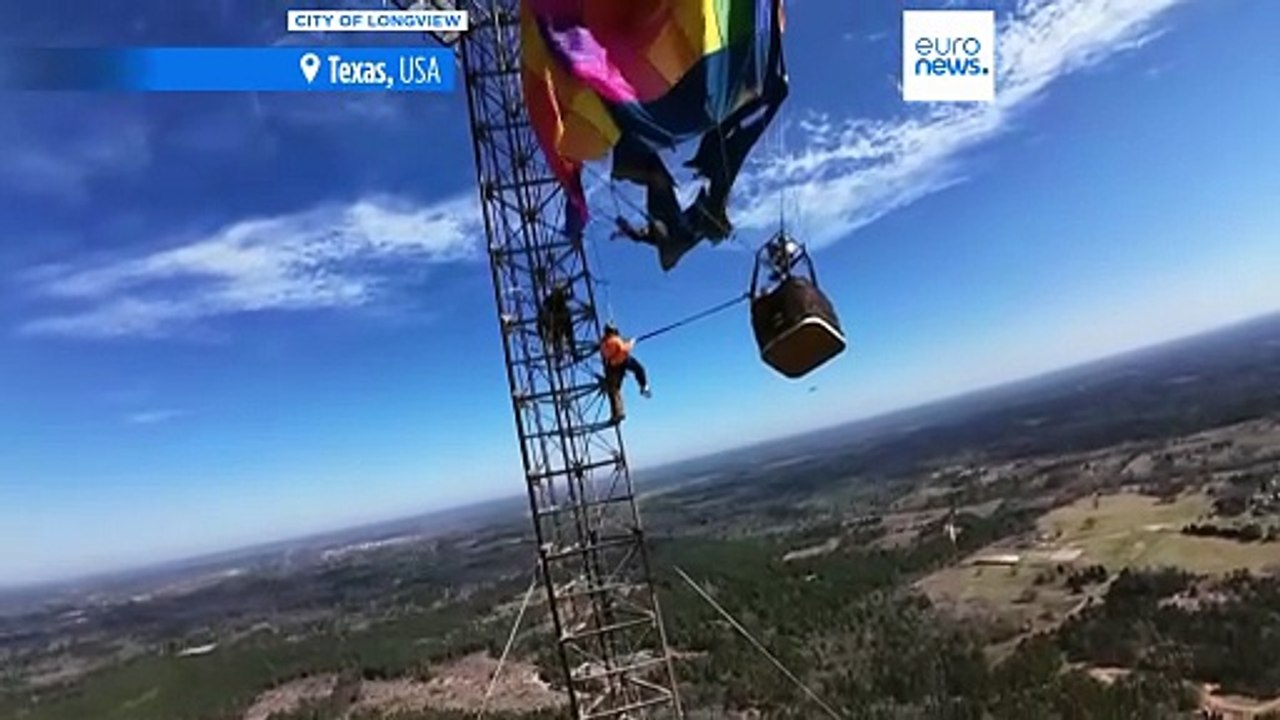 Dwoje uratowanych z balonu uwięzionego 274 m nad ziemią