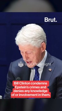 Bill Clinton condemns Epstein’s crimes and denies any knowledge of or involvement in them.