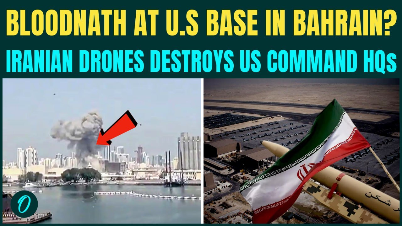 Iran OBLITERATES U.S Air Base in Bahrain- 20+ Missiles,Drones BLOW UP US Troops in Middle East Base