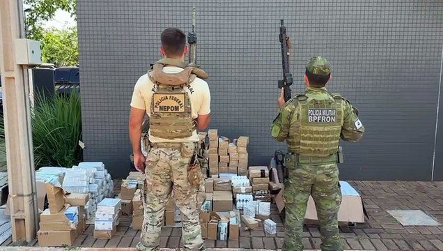Carga milionária de anabolizantes, remédios, cigarros e celulares é apreendida em Altônia