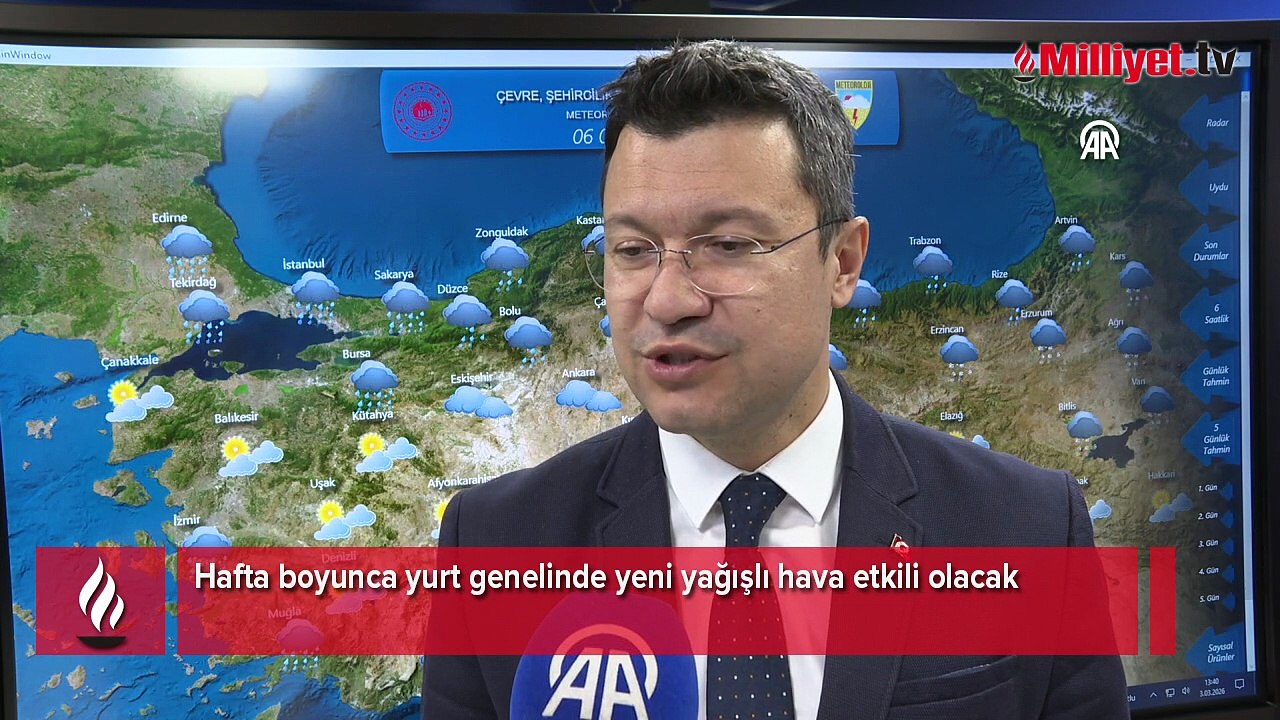 Hafta boyunca yurt genelinde yeni yağışlı hava etkili olacak