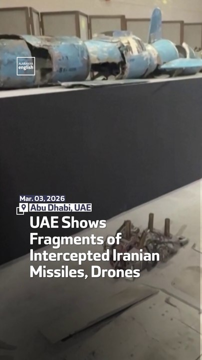 UAE Shows Fragments of Intercepted Iranian Missiles, Drones