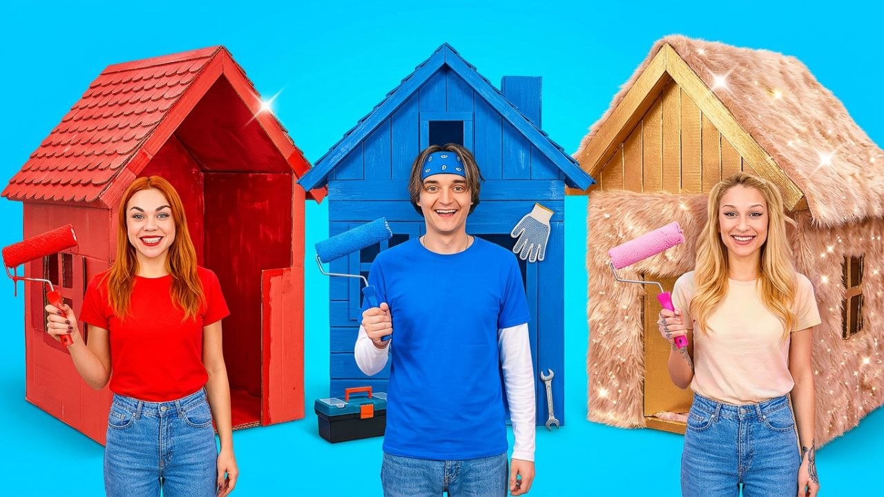 Style ROUGE vs BLEU vs ROSE 🏠✨ Bataille de relooking extrême des chambres