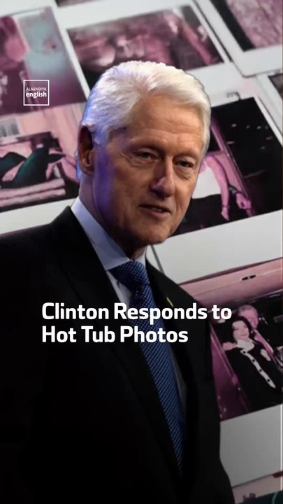 Clinton responds to Hot Tub photos