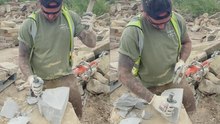 ASTOUNDING! Individual molds stone into stunning half-moon using a hammer