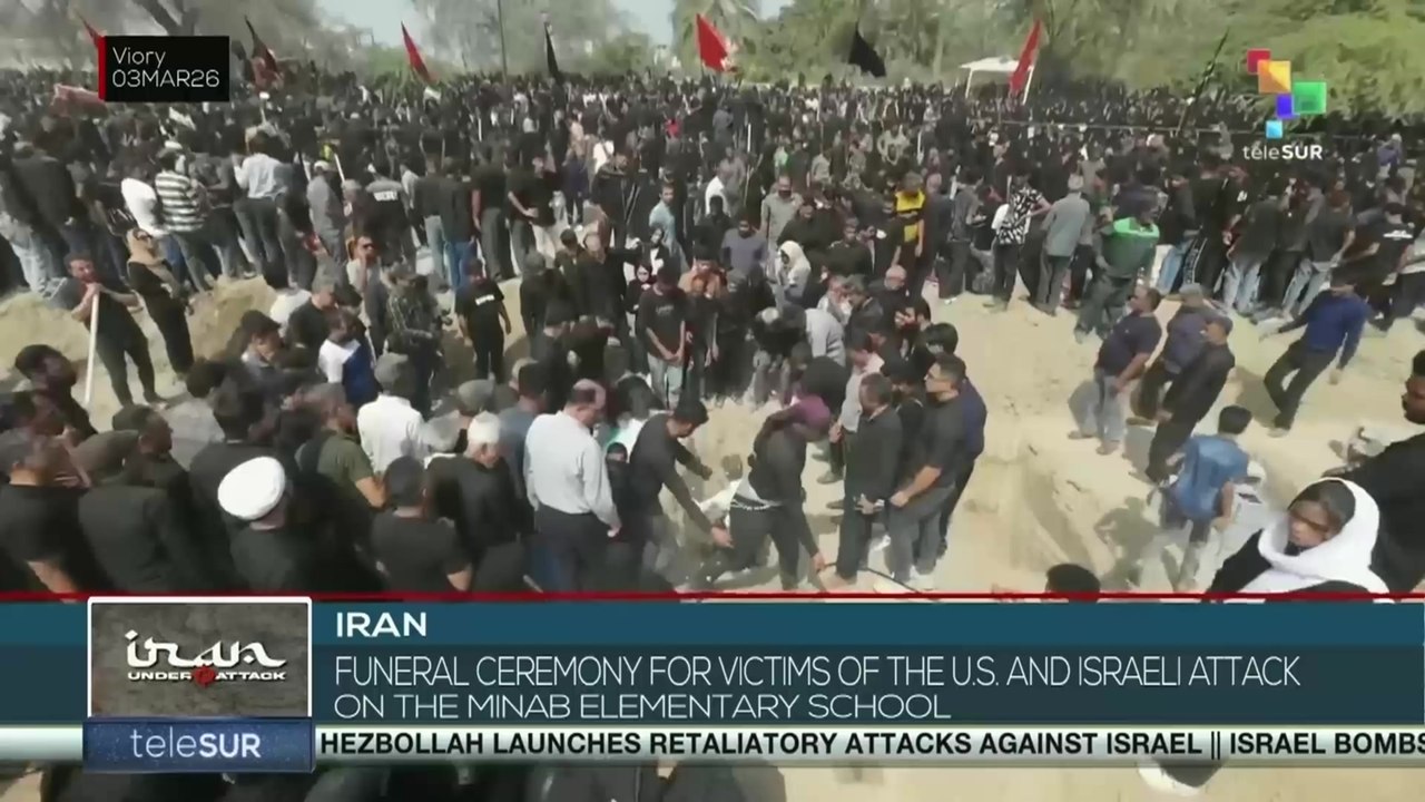 Funeral ceremony for victims of the U.S. and Israeli attack on the Minab elementary school
