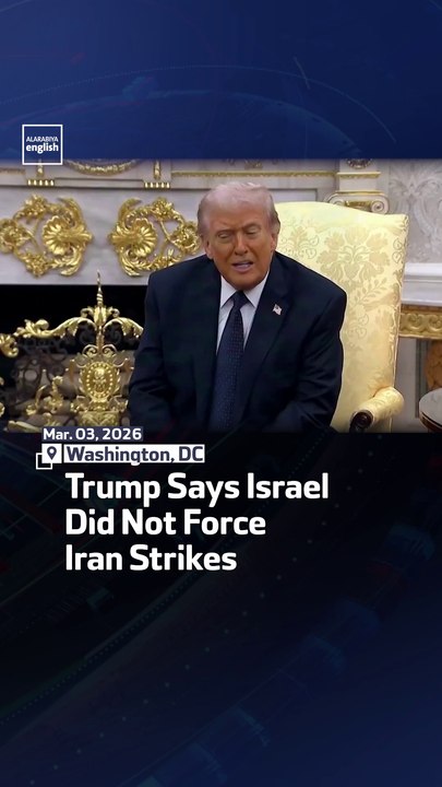 Trump Says Israel Did Not Force Iran Strikes