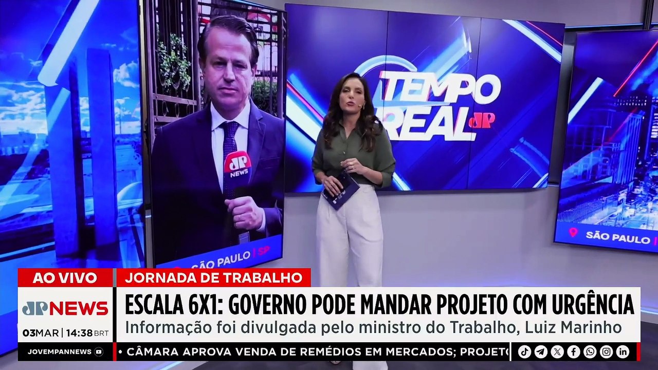 Fim da escala 6x1: Governo pode mandar projeto com urgência para o Congresso | TEMPO REAL