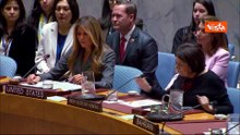 Melania Trump presiede Consiglio sicurezza Onu: "Gli Usa sono con i bambini di tutto il mondo"