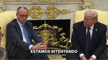 Merz se ríe mientras Trump arremete contra el gasto militar de España: "Tenemos que convencerles".
