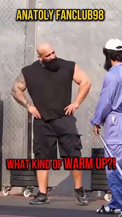 Warmup with little weight 🤭#anatoly #fitness #gym