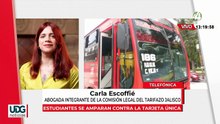 Carla Escoffié habla sobre: "Estudiantes se amparan contra la tarjeta única"