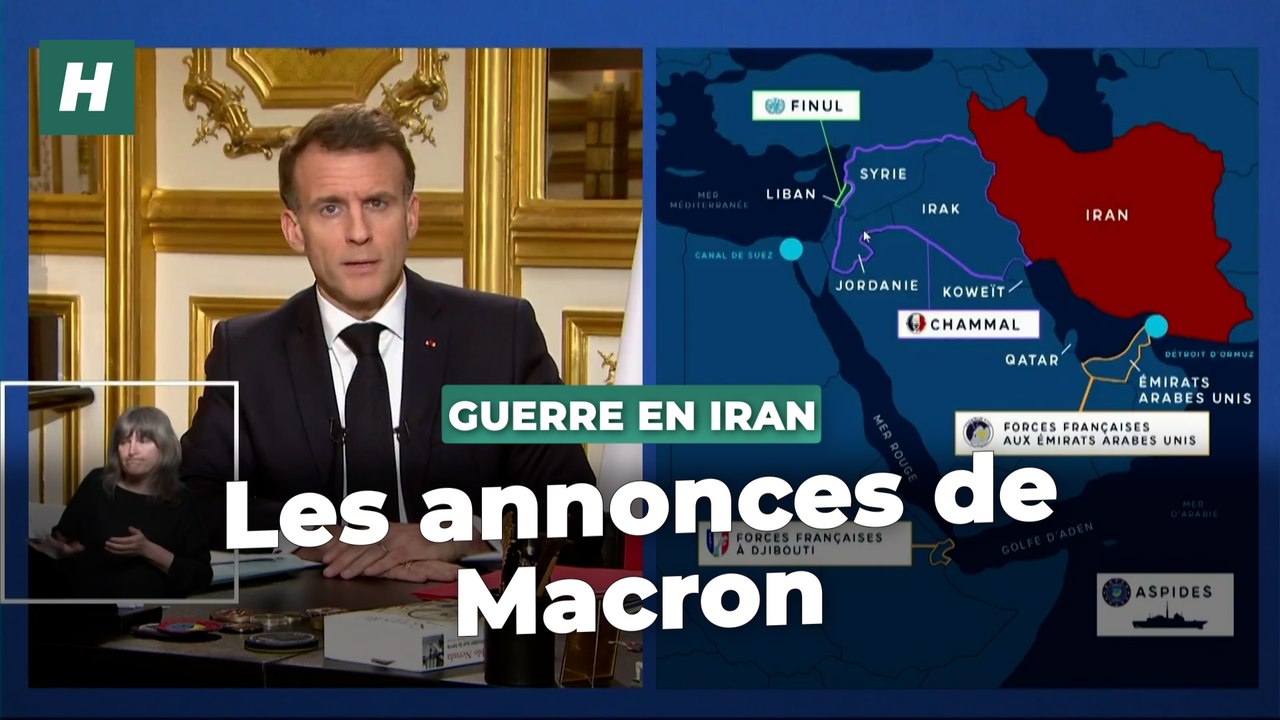 Guerre en Iran : revoir l'allocution d'Emmanuel Macron