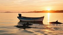 Dolphin Guides Lost Boat Back to Shore 🔥Guided by the Sea