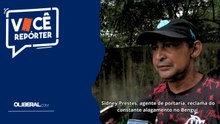 Sidney Prestes, agente de portaria, reclama do constante alagamento no Bengui