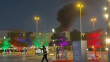 L'area del consolato Usa a Dubai colpita da un drone: il momento dell'esplosione e le fiamme