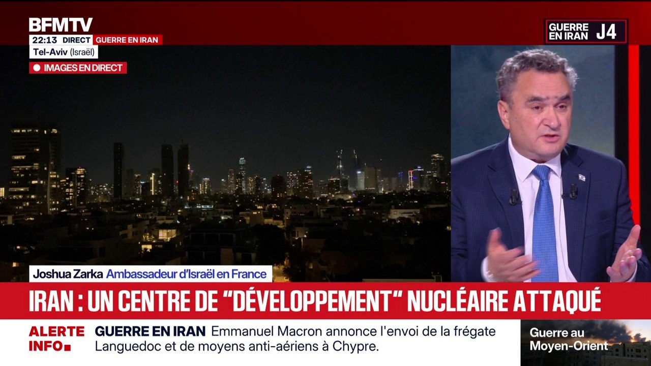 Guerre en Iran: "Il y a trois buts: se débarrasser du programme nucléaire, les missiles balistiques, et affaiblir le régime", détaille Joshua Zarka, ambassadeur d'Israël en France