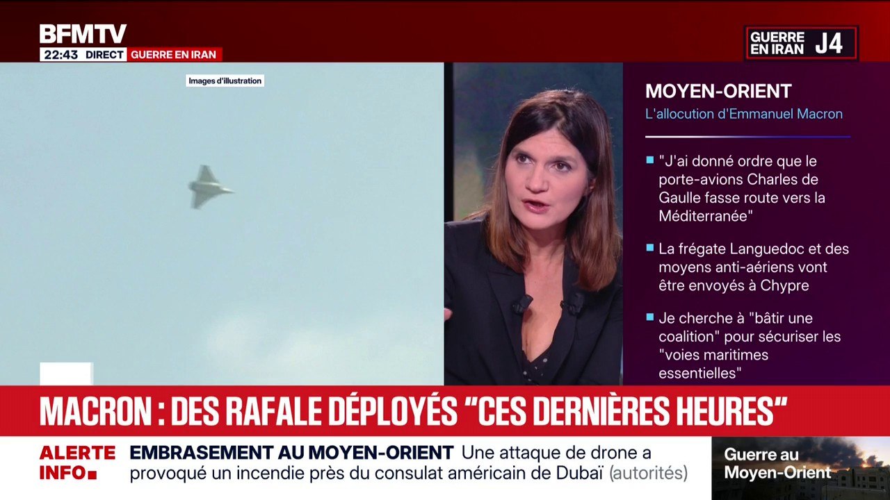 Déploiement de rafales français au Moyen-Orient: "Les moyens déployés dans la région le sont en légitime défense", assure Alice Rufo, ministre déléguée auprès de la ministre des Armées