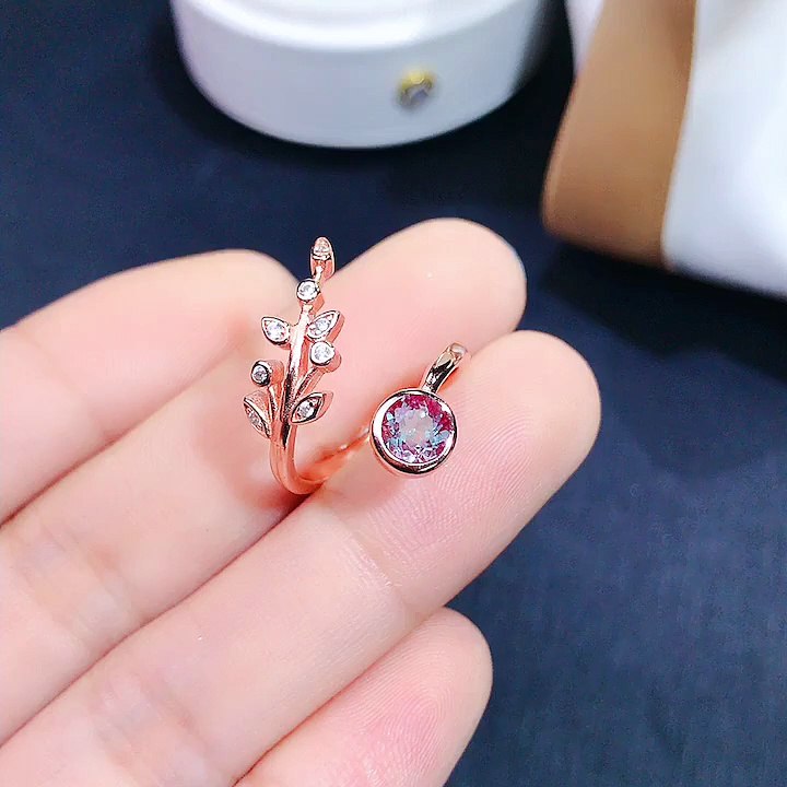 ✨ Natural Alexandrite Ring in 925 Sterling Silver – Elegant & Rare