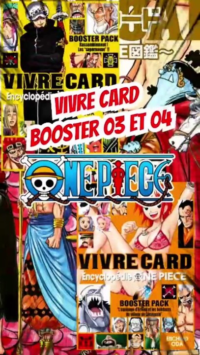 Les vivres cards de ONE PIECE Booster pack 03 et 04