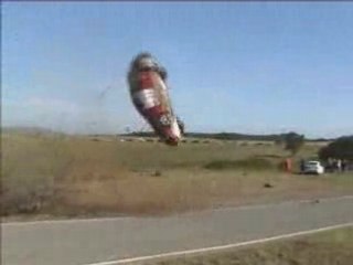 Crash accident peugeot 206 S16 Red Rally 5 tonneaux