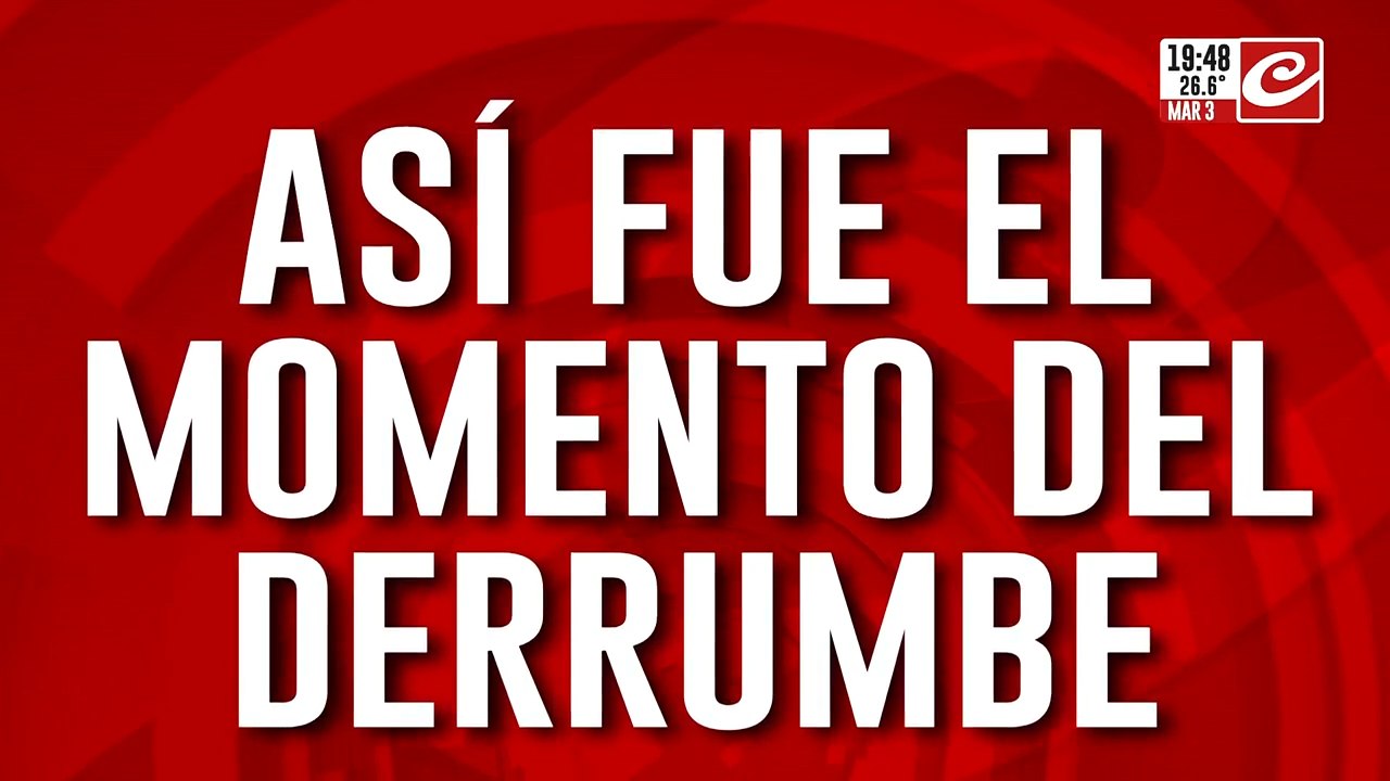 Así fue el momento del derrumbe en Parque Patricios