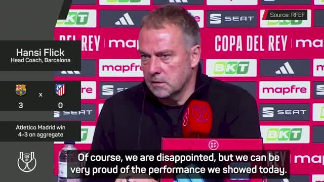 Flick hails 'amazing' Barca fightback after falling short against Atleti
