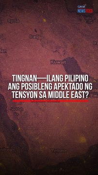 TINGNAN – Ilang Pilipino ang posibleng apektado ng tensyon sa Middle East? | GMA Integrated Newsfeed
