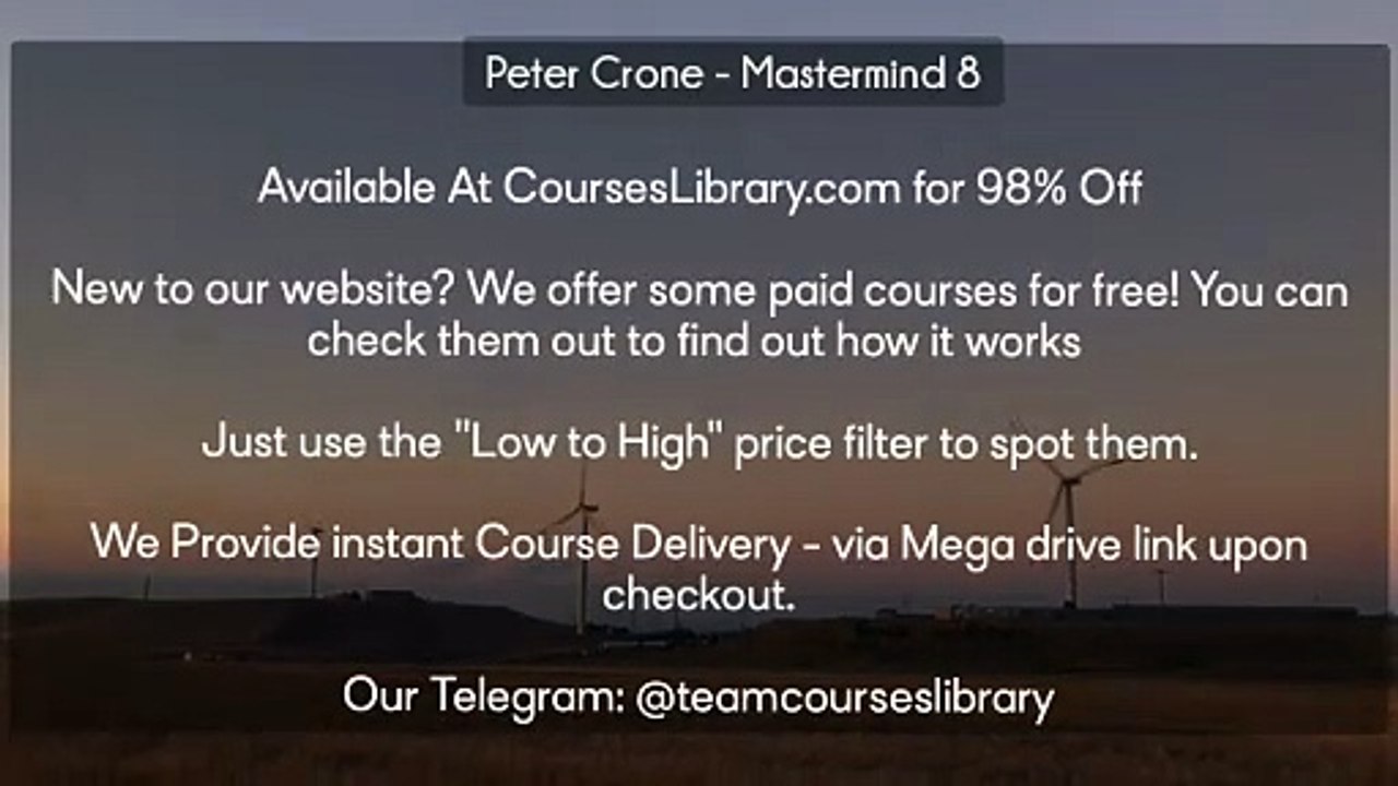 (Courseslibrary.com)Peter Crone - Mastermind 8