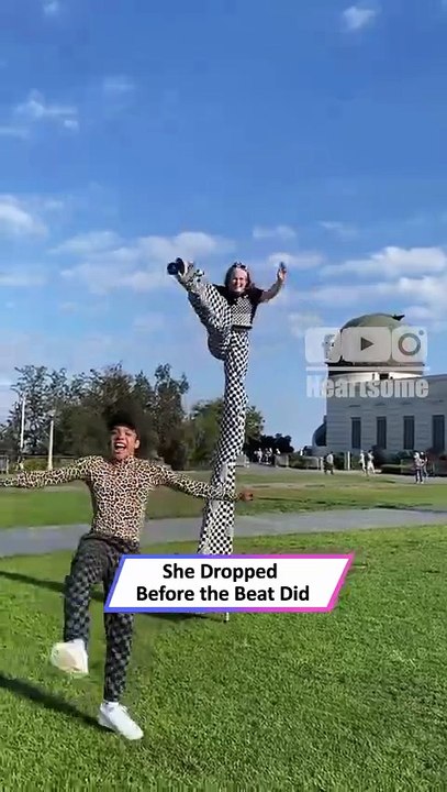 Stilts Dance Fail? She Drops Early & Keeps Slaying!|| Heartsome 💖