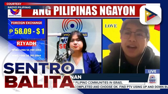Lagay ng Filipino community sa Israel, mahigpit na binabantayan; tawag at mensahe ng kanilang pamilya sa gitna ng kaguluhan, iginiit na mahalaga | ulat ni Steph Vicente - Radyo Pilipinas World Service