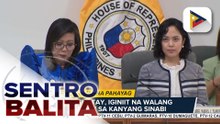 Ilang kongresista, binatikos ang mga naging pahayag ni Rep. Suntay kaugnay sa isang aktres; kongresista,iginiit na walang 'illegal' sa kanyang sinabi | ulat ni Vel Custodio