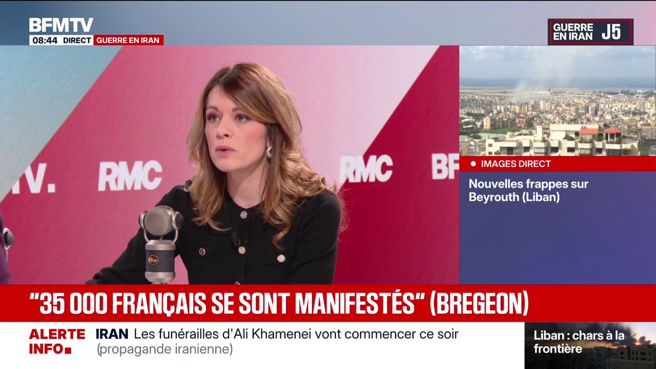 Guerre au Moyen-Orient: "Tous les moyens nécessaires ont été mis en place pour protéger nos compatriotes", déclare Maud Bregeon, porte-parole du gouvernement