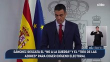 Sánchez rescata el "No a la guerra" y el "trío de las Azores" para coger oxígeno electoral