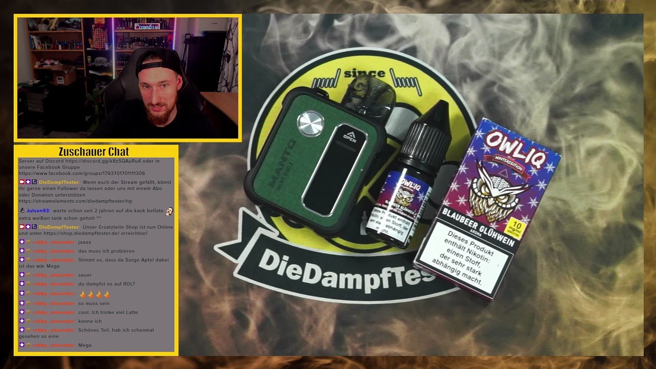 OWLIQ Blaubeer Glühwein Liquid Geschmackstest