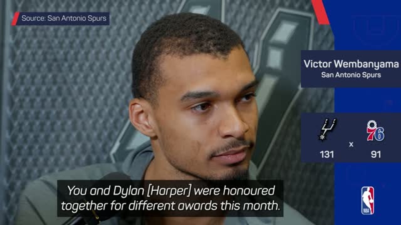 Wembanyama amazed at Spurs' historic award sweep