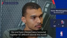 Wembanyama amazed at Spurs' historic award sweep