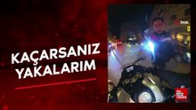 Kurye ile polis arasında komik ceza diyaloğu:"Kaçarsanız yakalarım"