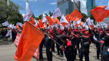 THR Dipotong Pajak, Buruh Demo di Kemenaker