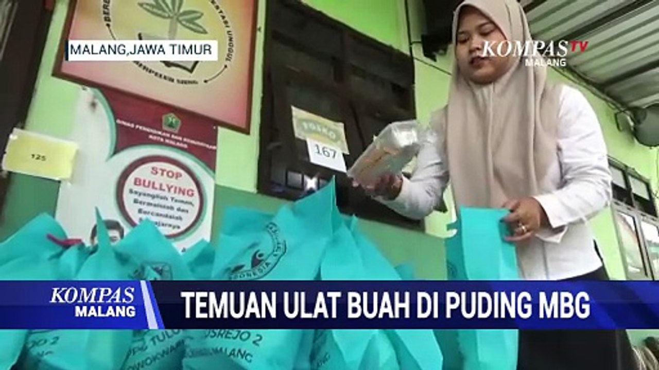Viral, Temuan Ulat Buah di Puding MBG di Kota Malang