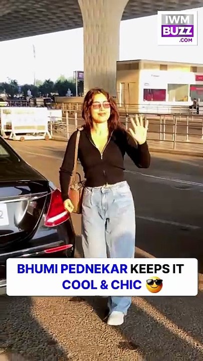 Bhumi Pednekar spotted at the airport, serving effortless travel-chic with full main-character energy.