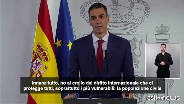 Iran, Sanchez: No alla guerra e no crollo diritto internazionale