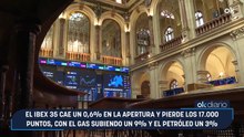 El Ibex 35 cae un 0,6% en la apertura y pierde los 17.000 puntos, con el gas subiendo un 9% y el petróleo un 3%