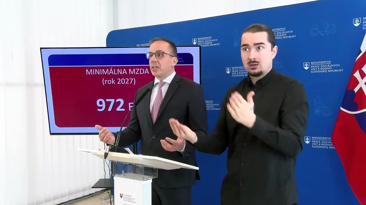ZÁZNAM: E. Tomáš: Minimálna mzda sa v budúcom roku zvýši na 972 eur